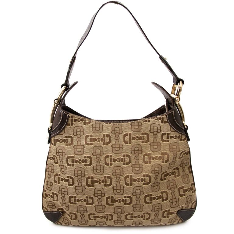 Gucci Horsebit Print Bag Labellov Buy and Sell Authentic Luxury