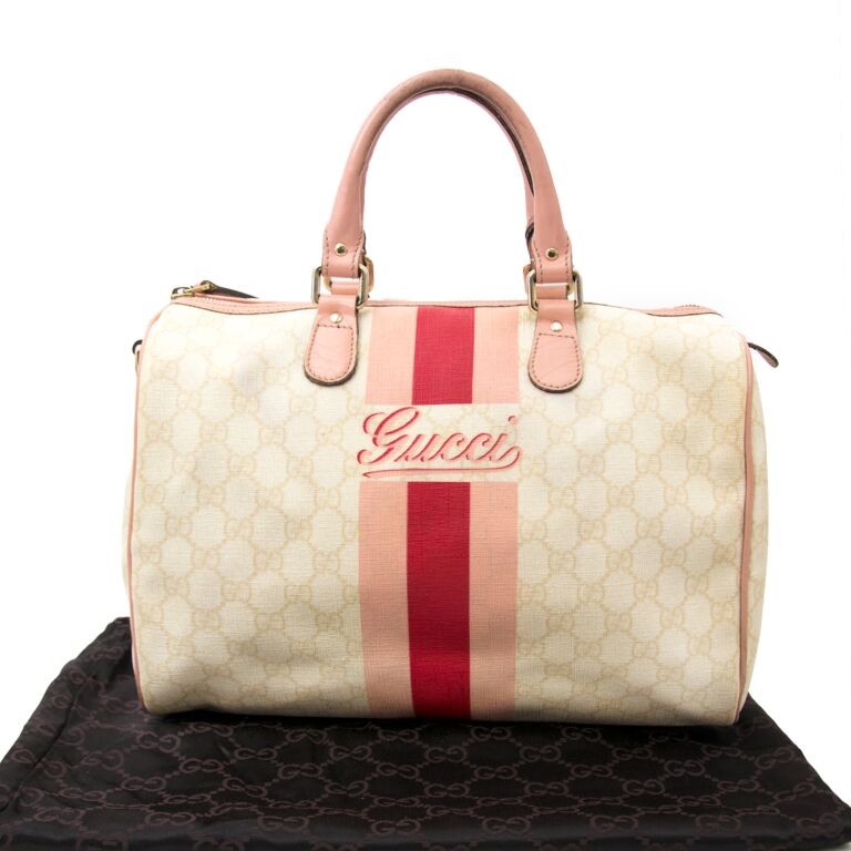 Gucci Monogram Boston Top Handle Bag ○ Labellov ○ Buy and Sell Authentic  Luxury