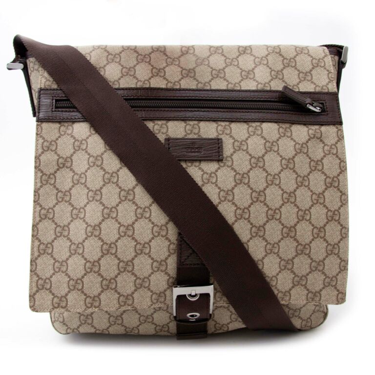 Gucci Monogram Messenger Bag Labellov Buy and Sell Authentic Luxury