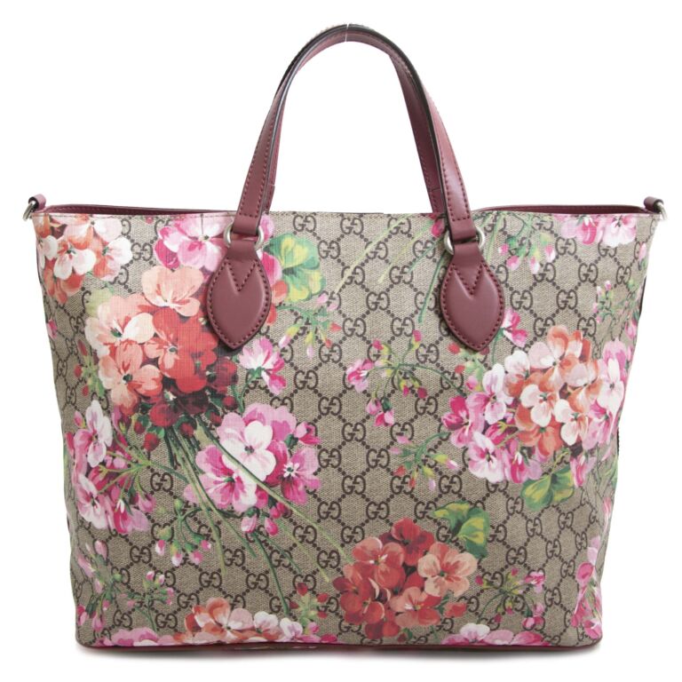 Gucci Monogram Blooms Tote Labellov Buy and Sell Authentic Luxury