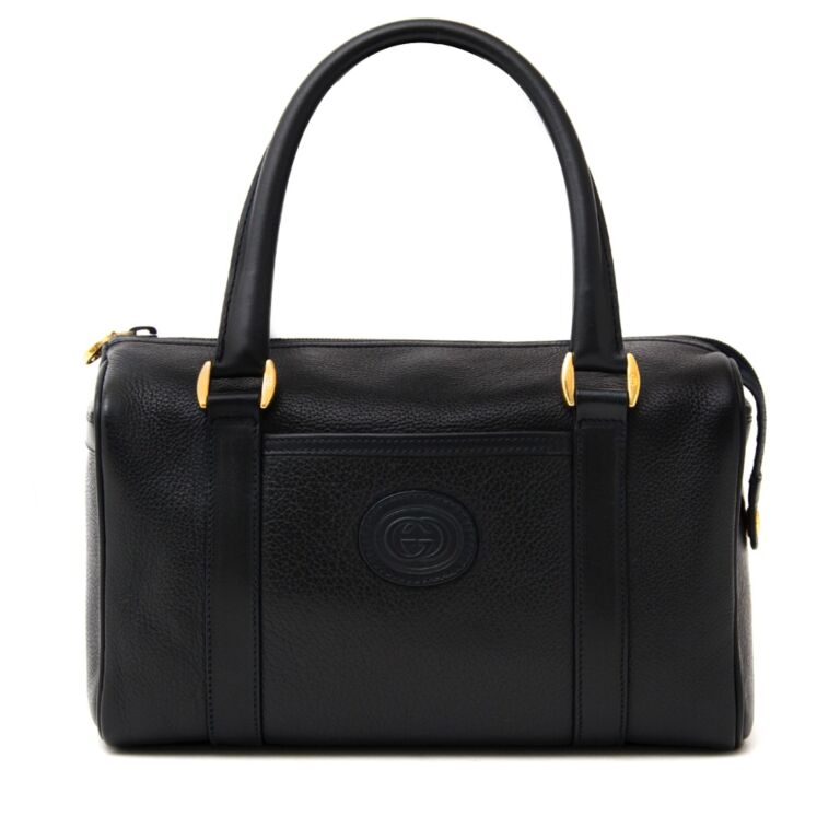 Gucci Dark Blue Boston Bag ○ Labellov ○ Buy and Sell Authentic Luxury