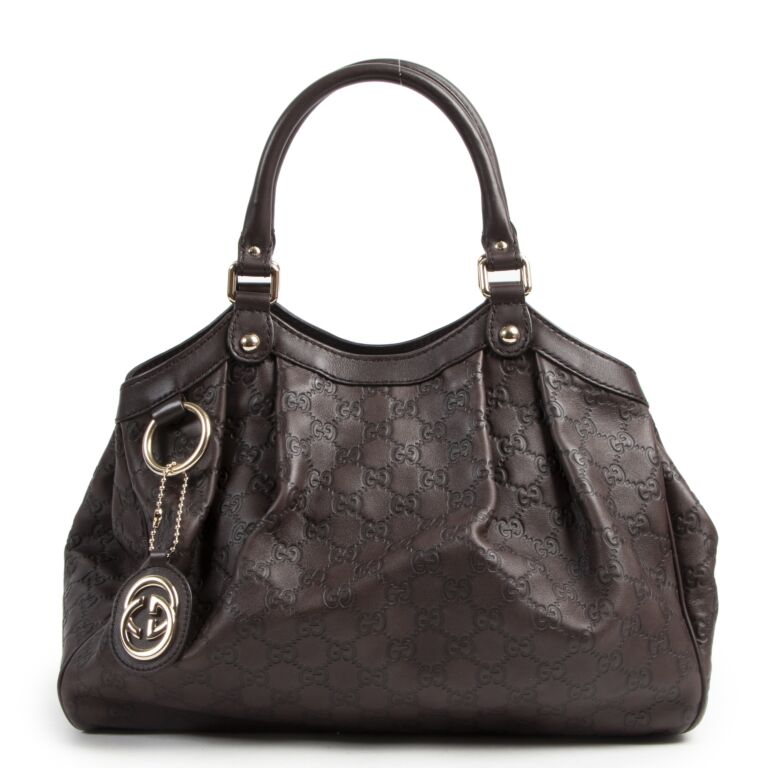 Gucci Brown Guccissima Leather Sukey Tote Bag Labellov Buy and Sell ...
