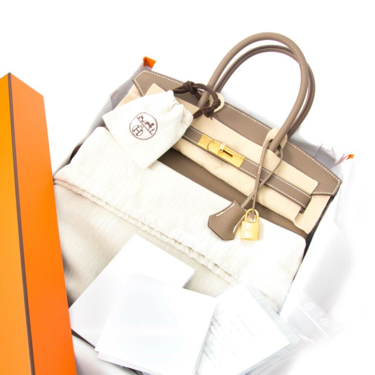 Hermes Etoupe Togo GHW Birkin 30 Handbag Bag Kelly Tote – MAISON