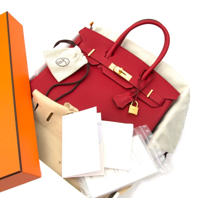 Hermes Birkin 30 Togo Vert De Gris GHW ○ Labellov ○ Buy and Sell Authentic  Luxury