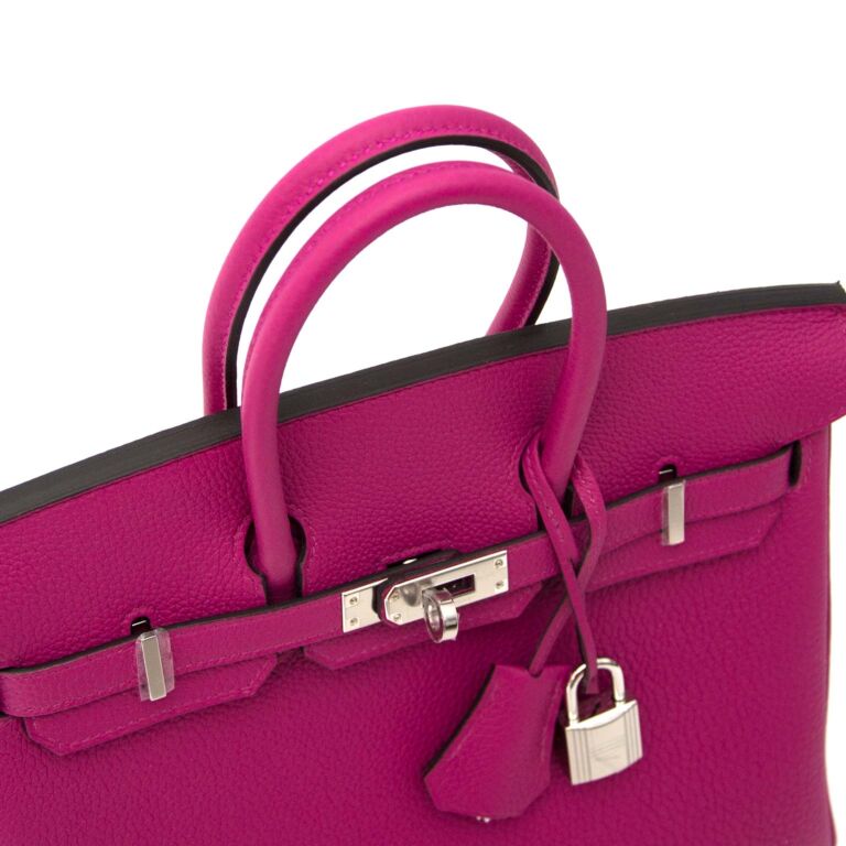 Hermes Birkin Handbag Rose Pourpre Swift with Palladium Hardware 25 -  ShopStyle Shoulder Bags