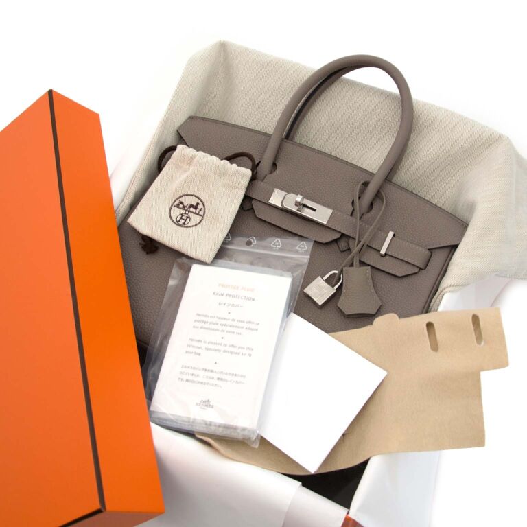 Haute Classics Shop - HERMES Gris Asphalt Togo Birkin 30 PHW - Overall  Condition: 9.9/10 new, never worn - but has press marks inside the bag from  lock and keys that weren't