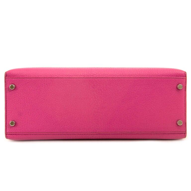 Hermès Kelly 32 Handbag in Pink Chèvre de Coromandel leather – Fancy Lux