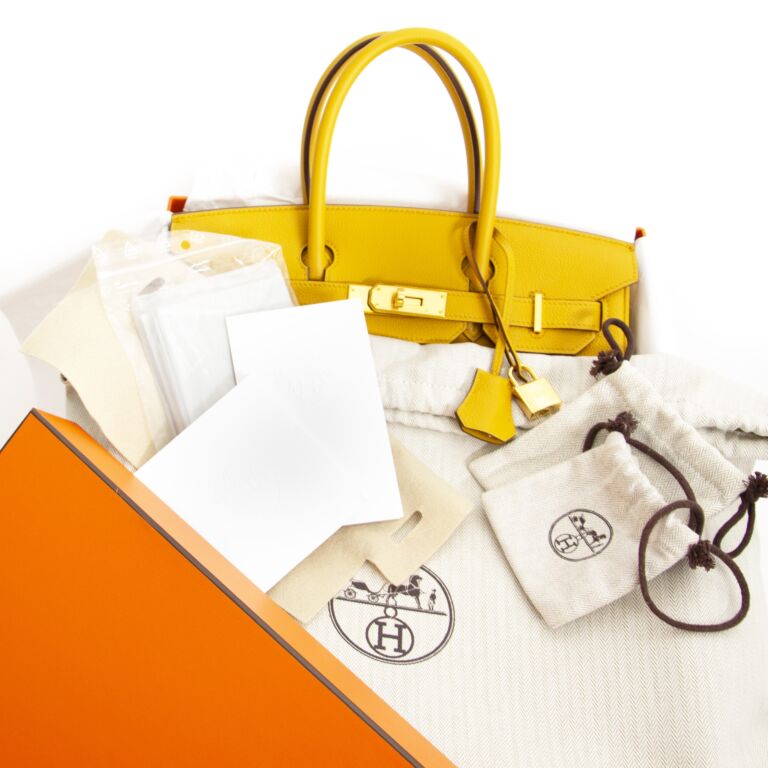 Hermès Jaune Ambre (Amber) Togo Birkin 30cm Gold Hardware, Hermès Handbags  Online, Jewellery