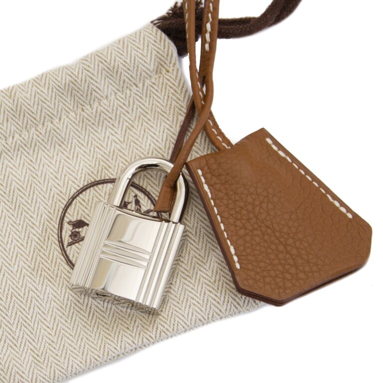 Hermes, Bags, Hermes Leather Clochette And Palladium Silver Lock And Keys