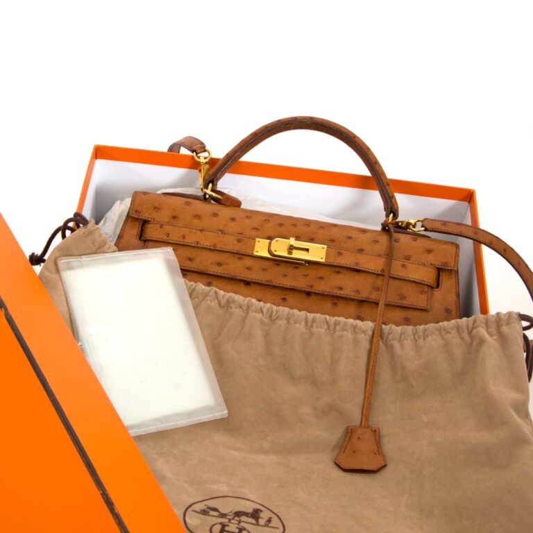 Authentic Hermes Kelly Ostrich 32 GHW, Luxury, Bags & Wallets on Carousell
