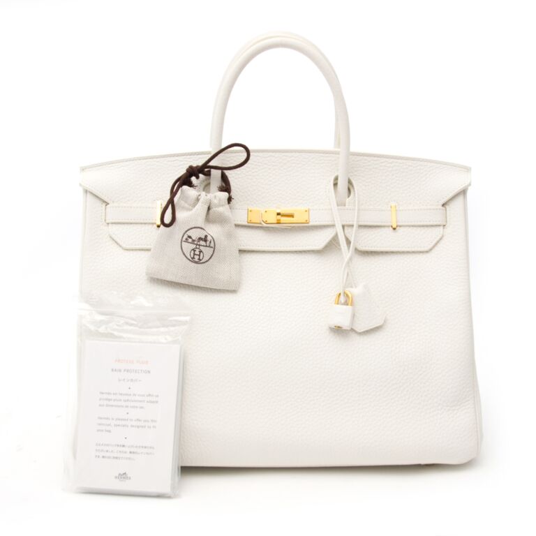 Hermès Birkin 40 White Taurillon Clemence PHW ○ Labellov ○ Buy and Sell  Authentic Luxury