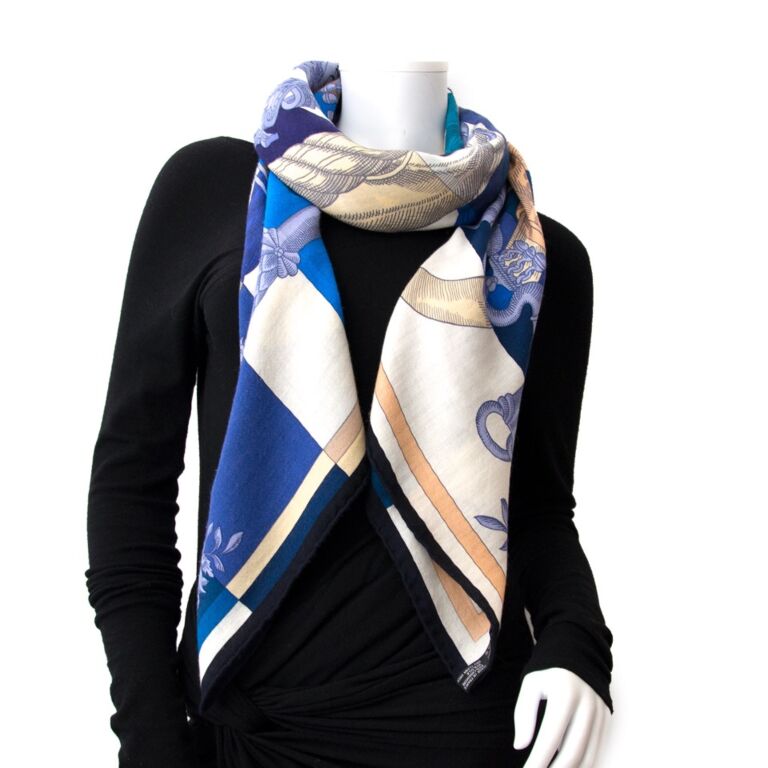 Hermès Carousel Scarf - Blue Scarves and Shawls, Accessories - HER537435