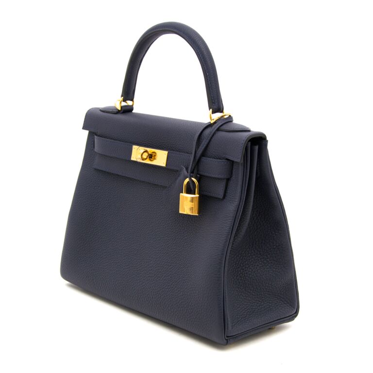 BRAND NEW Hermes Kelly 28 Sellier Togo Bleu Nuit GHW ○ Labellov ○ Buy and  Sell Authentic Luxury