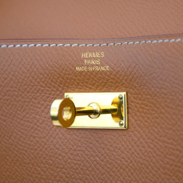 Hermes Gold Epsom Leather Kelly Classic Wallet – Vintage by Misty