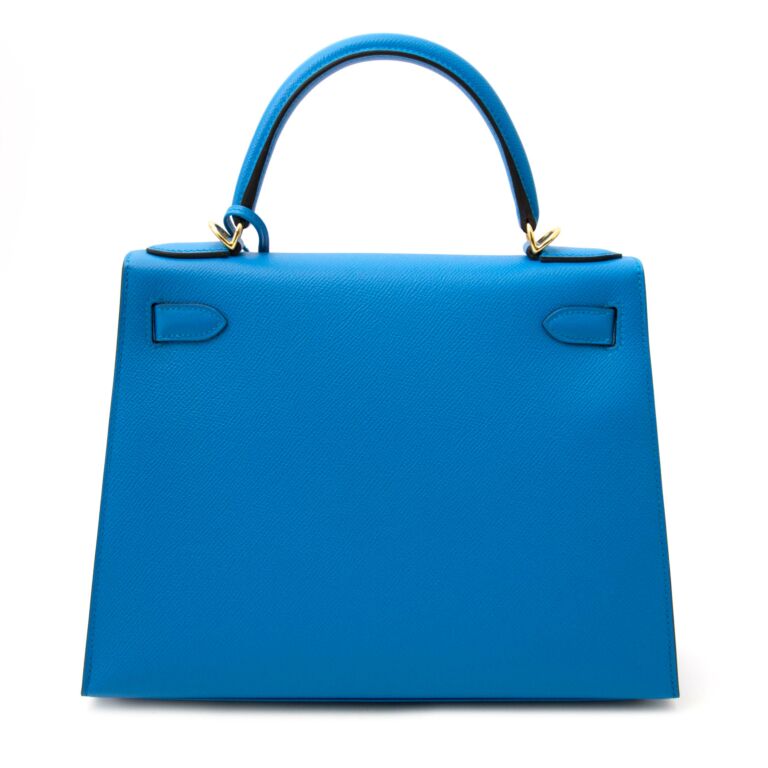 HERMES Kelly 28 Sellier Bleu Atoll Epsom GHW - Timeless Luxuries