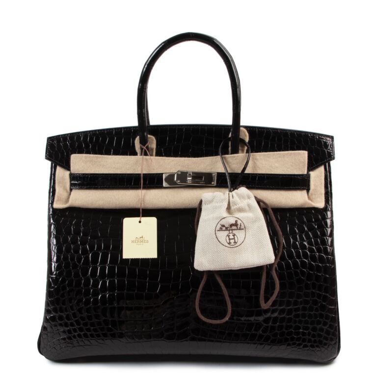 Hermès Birkin 35 Black Crocodile Porosus Lisse PHW ○ Labellov ○ Buy and  Sell Authentic Luxury