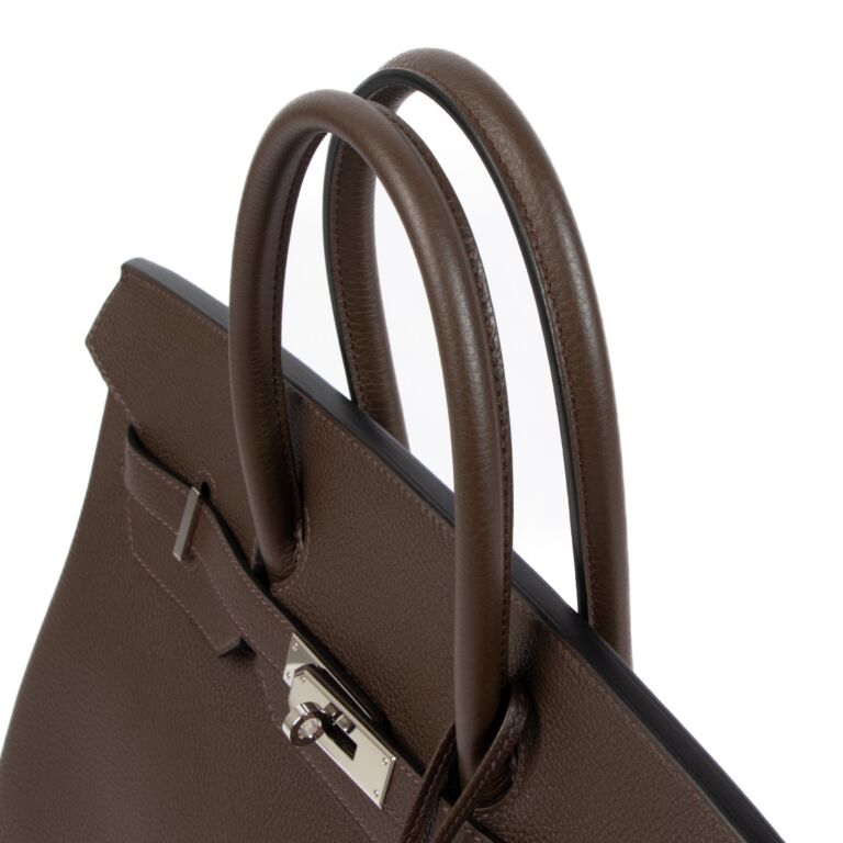 Hermes, Bags, Hermes Kelly 35 Chocolate Phw e Strap Bag N