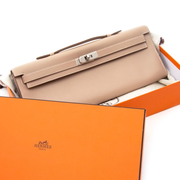 Hermes Kelly Pochette Biscuit Swift Gold Hardware