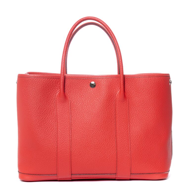 Hermès Red Garden Party 36 Bag Labellov Buy and Sell Authentic Luxury