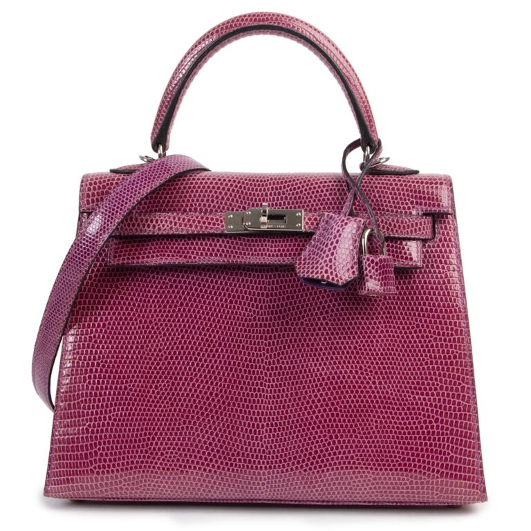 Online Shopping Hermes France Lizard Skin Violet Color Kelly Bag