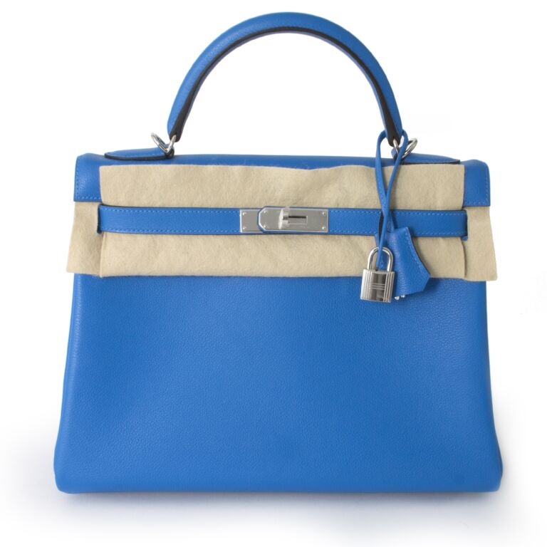 Hermès Pre-owned Kelly 35 Retourne 2way Bag - Blue