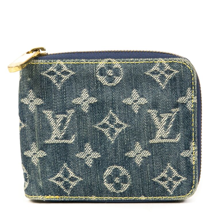 Vintage Denim Louis Vuitton Monogram Small Zippy Wallet - Shop