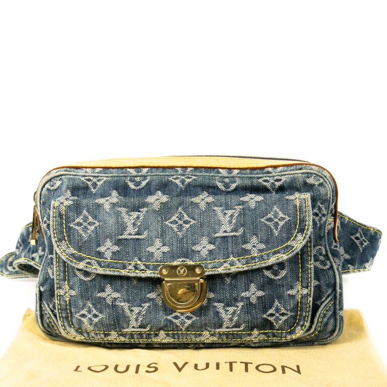Louis Vuitton Blue Jean Monogram Bum Fanny Pack Waist Belt Bag For