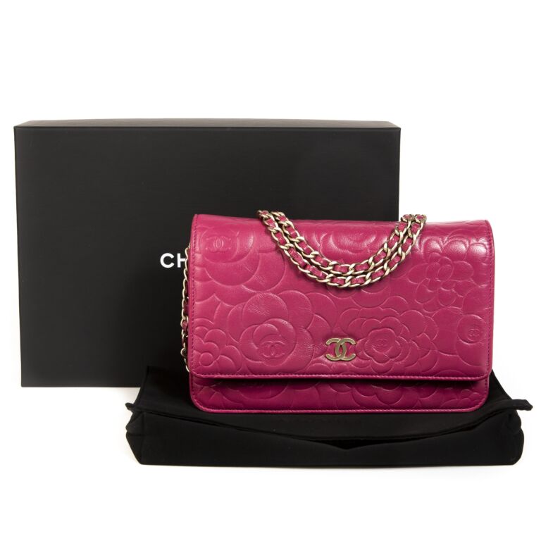 SOLD - Chanel Pink Classic Lambskin Wallet on Chain WOC