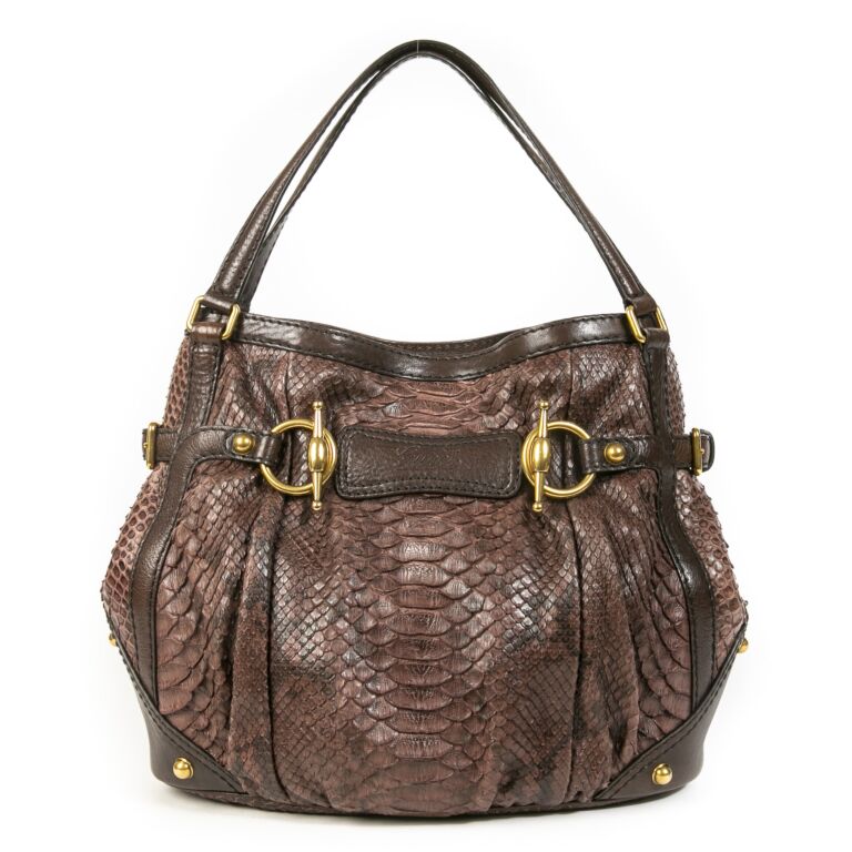 Gucci Python Jockey Hobo Bag Labellov Buy and Sell Authentic Luxury