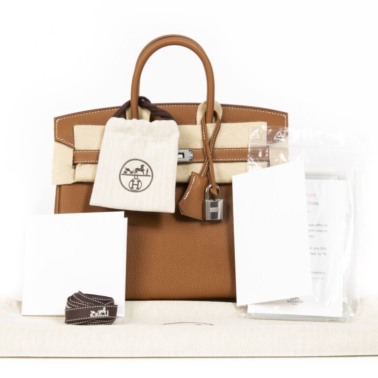 Hermès Birkin 25 Togo Craie Gold HW. - Handbag Spa & Shop