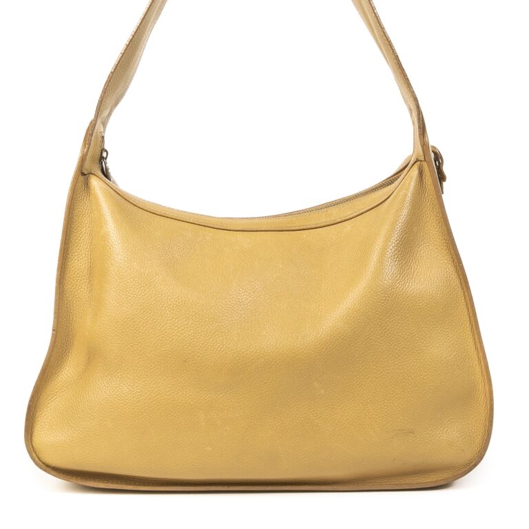 Delvaux Vintage yellow ochre leather bag c.2000 - Katheley's