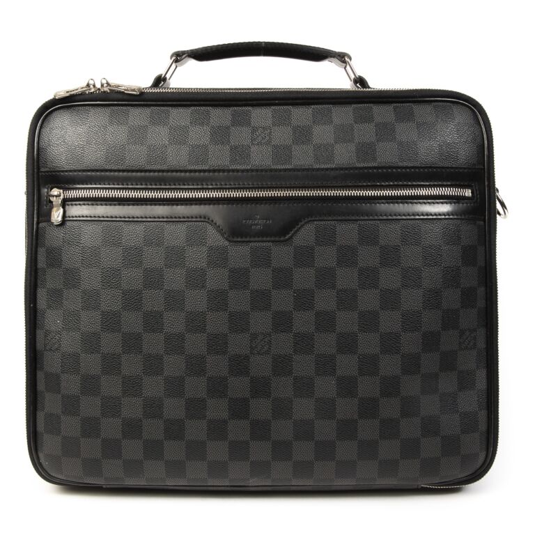 Louis Vuitton Steeve Laptop Bag Damier Graphite Briefcase