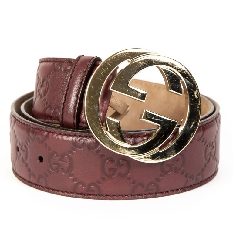 Gucci Signature Leather Interlocking G Belt 