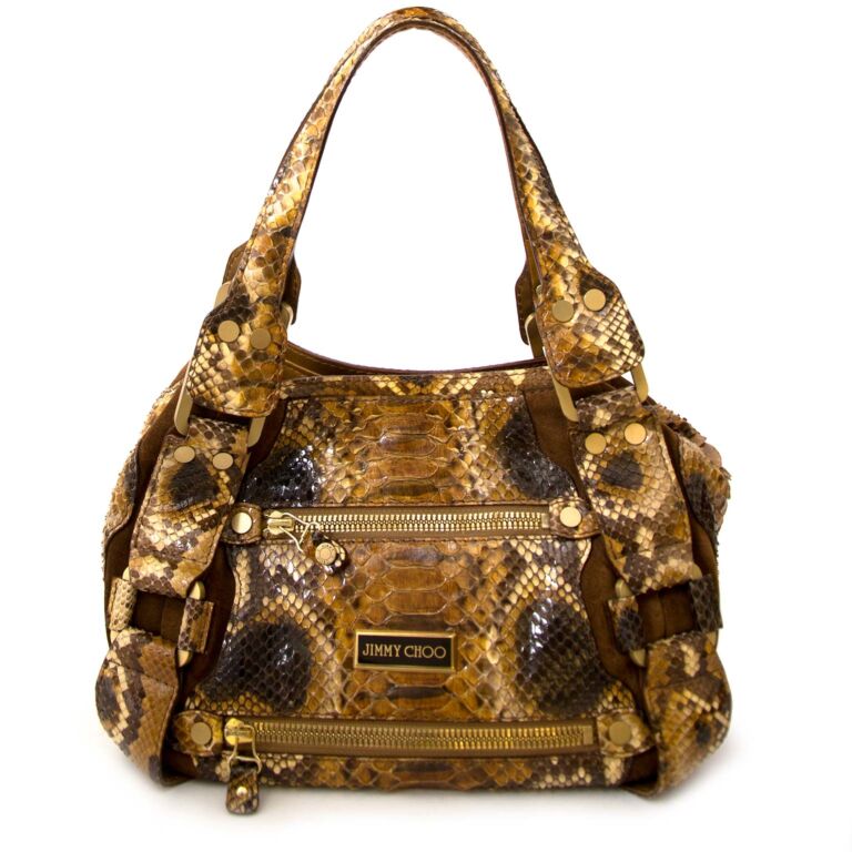Jimmy Choo Python Brown Bag Labellov Buy and Sell Authentic Luxury