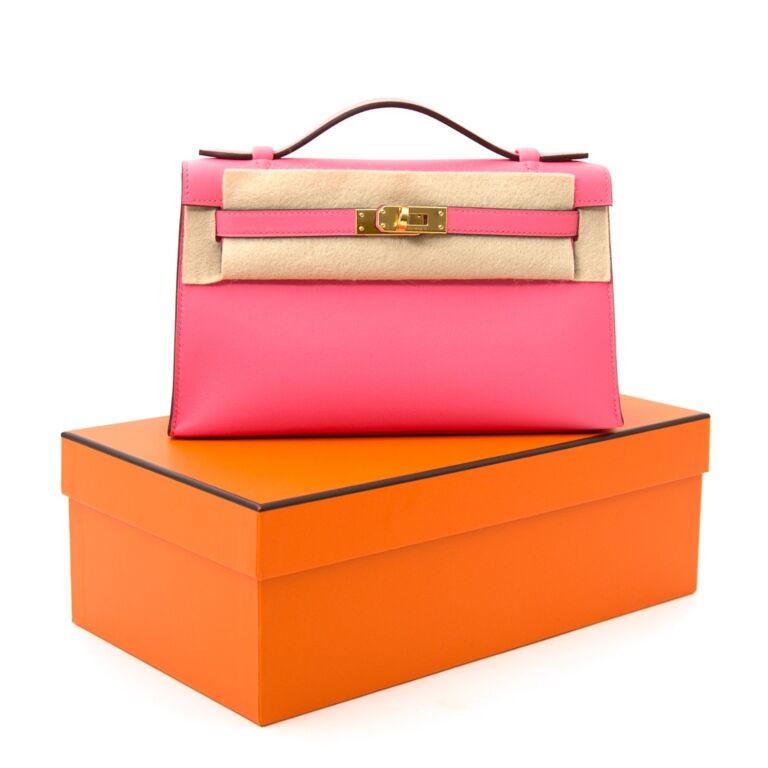 online hermes new hermes kelly mini rose azalee gold hardware ○ Labellov ○  Buy and Sell Authentic Luxury
