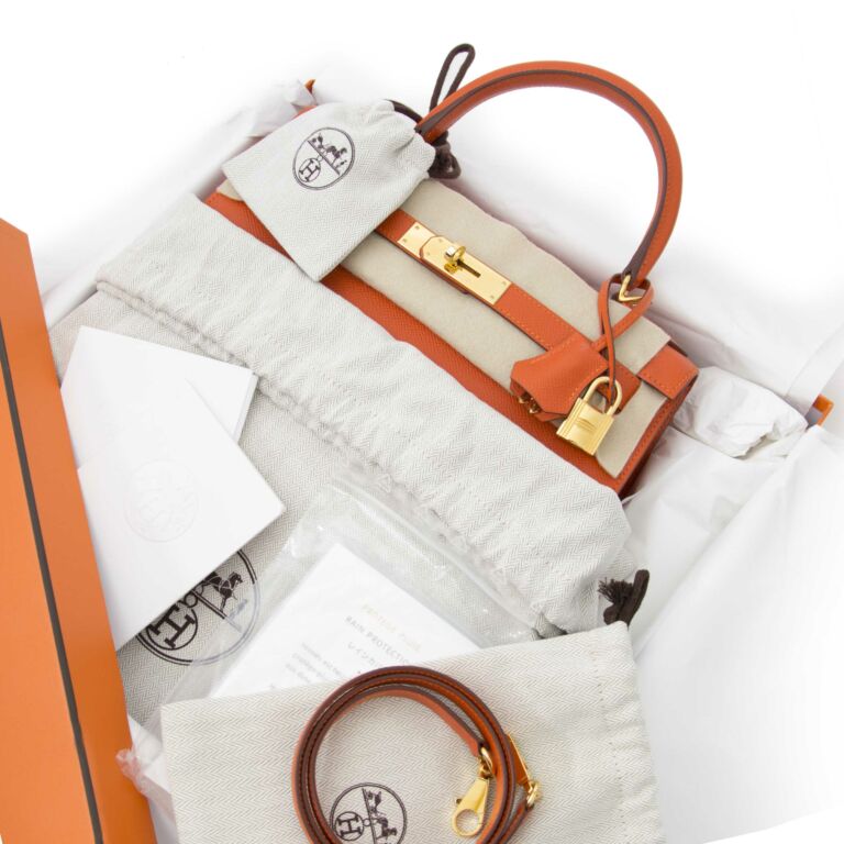 Hermès Kelly 25 Etain Epsom PHW ○ Labellov ○ Buy and Sell