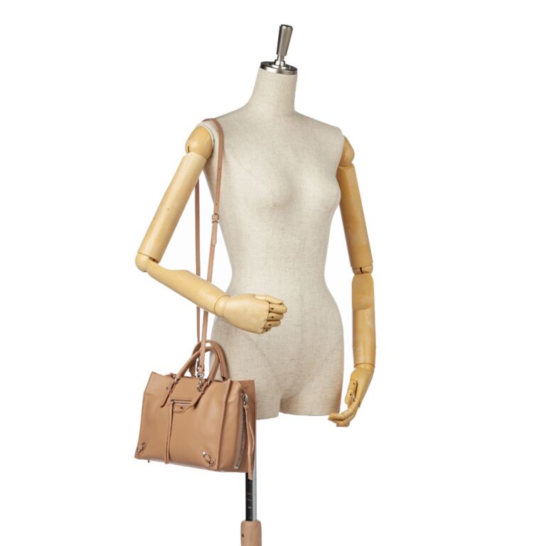 Balenciaga, Bags, Balenciaga Lambskin Papier Toteshoulder Bag