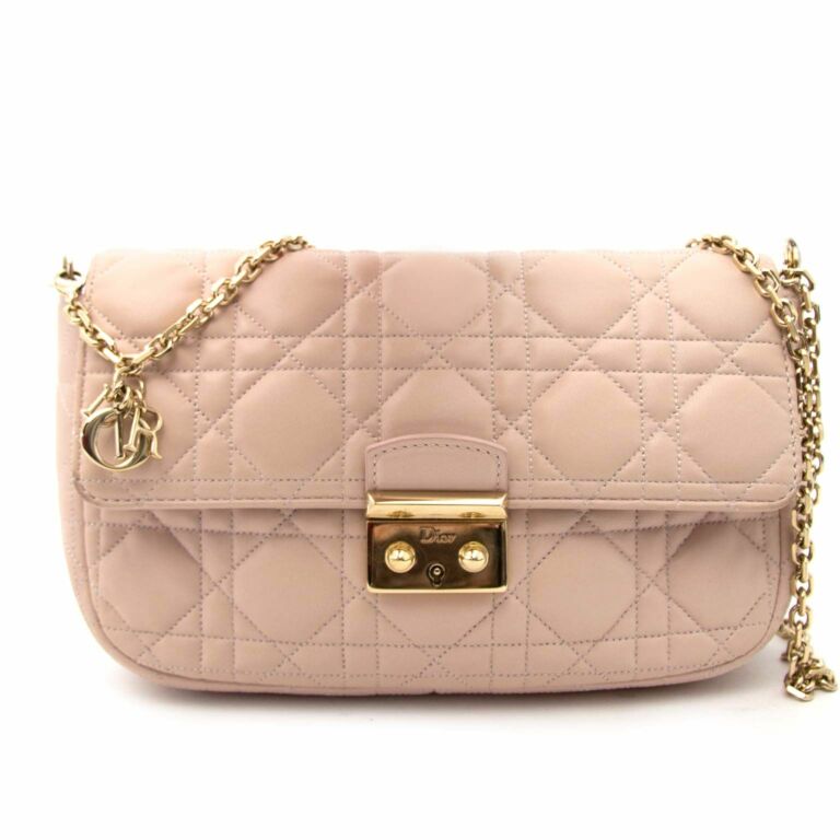 Dior Miss Dior Pink Lambskin Leather Crossbody Bag Labellov Buy and ...