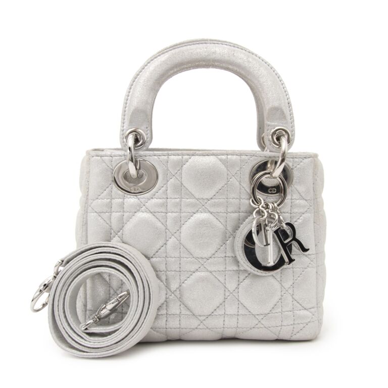 Small Dior lady bag in silver, Women's Fashion, Bags & Wallets, Shoulder  Bags on Carousell