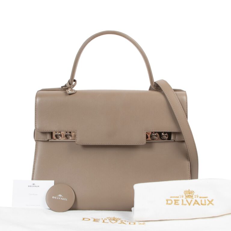 Delvaux Tempête PM Chalk Supple Calf ○ Labellov ○ Buy and Sell Authentic  Luxury