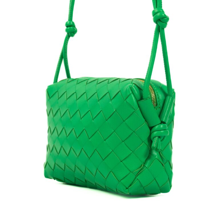 Bottega Veneta Loop mini intrecciato leather shoulder bag - Women - Green Cross-body Bags