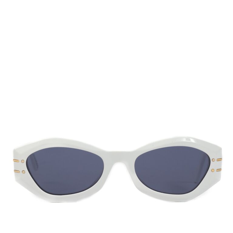 Christian Dior Signature B1U White Sunglasses Labellov Buy and Sell ...