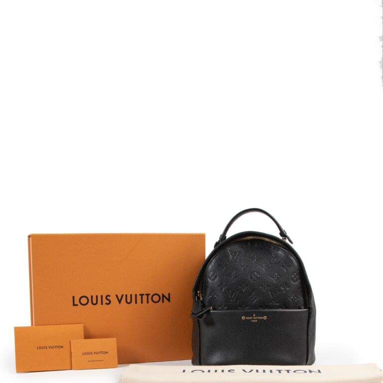 Louis Vuitton Sorbonne Backpack Monogram Empreinte Leather Black