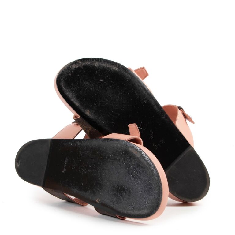 Louis Vuitton Monogram Pink Bom Dia Mule Sandals - Size 40