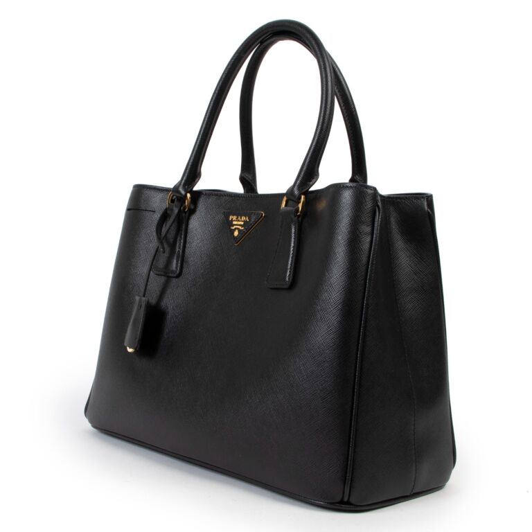 Black Small Prada Galleria Saffiano Leather Bag | PRADA