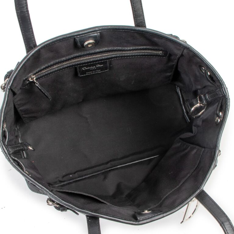 Dior, Bags, Christian Dior Panarea Tote Bag Black Ru 0160