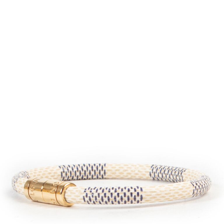 Sell Louis Vuitton Damier Azur Keep It Bracelet - White