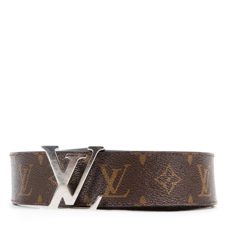 LOUIS VUITTON LV INITIALS BELT 40MM IN BROWN LEATHER T 100 LEATHER