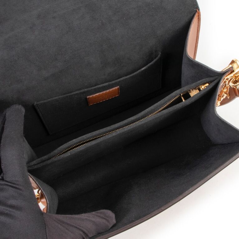 AUTHENTIC Louis Vuitton Dauphine MM Monogram Reverse Canvas Leather Bag