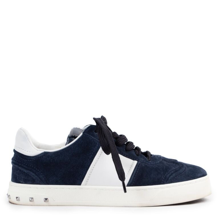 Valentino Blue Suede Sneakers - Size 37 Labellov Buy and Sell Authentic ...